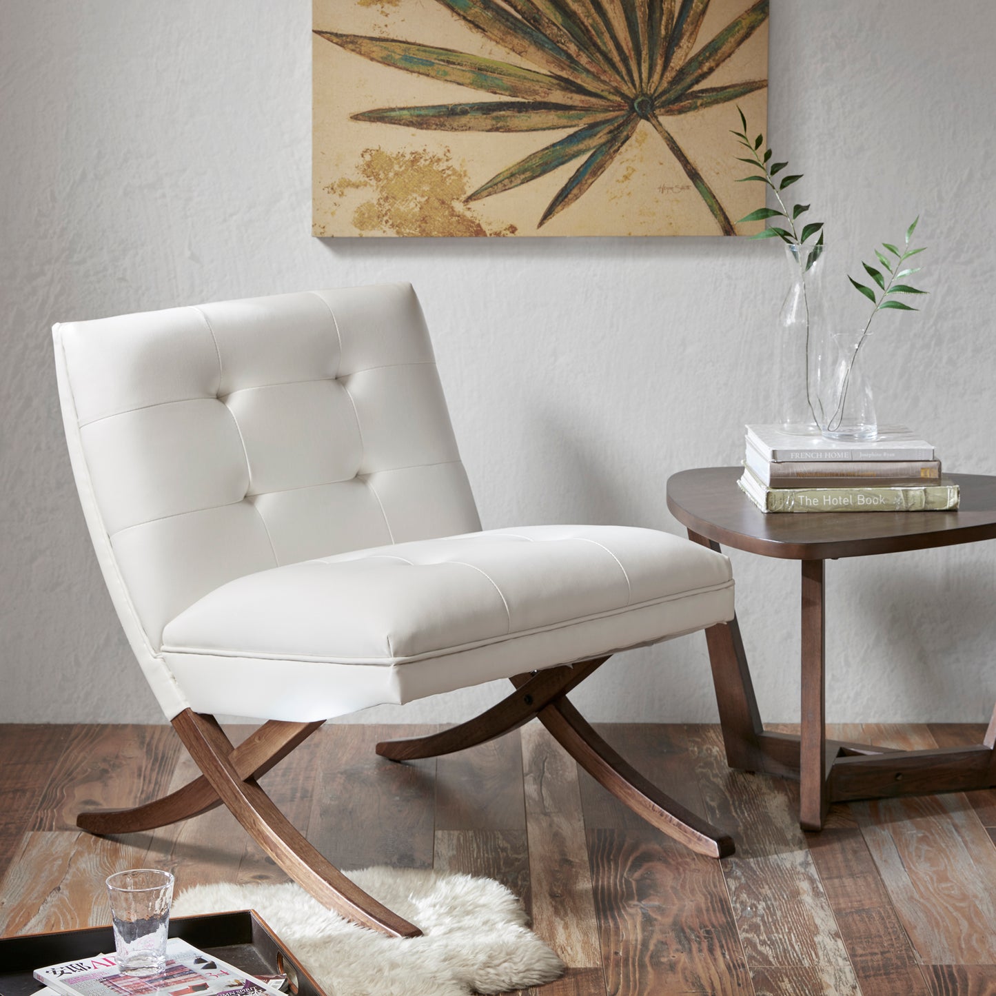 INK+IVY Tufted Back Armless Accent Chair