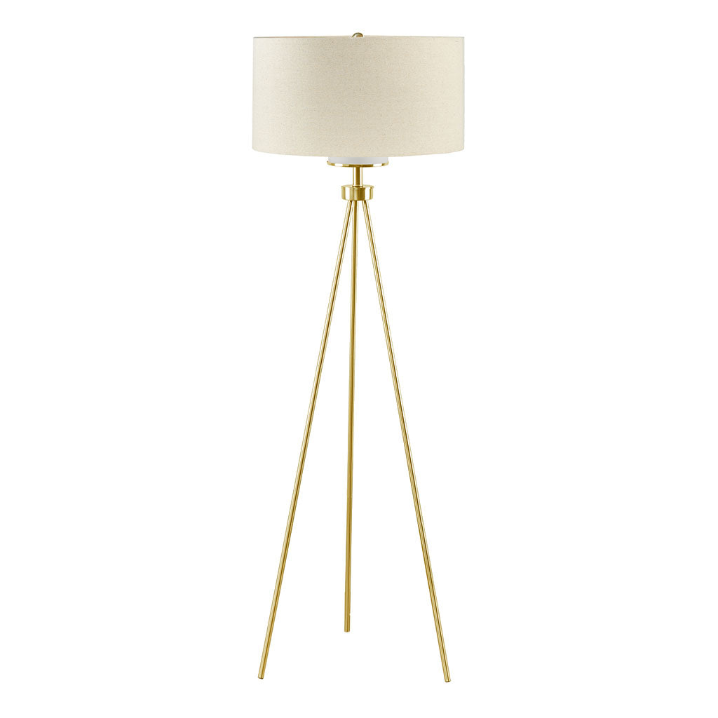 INK+IVY Metal Tripod Floor Lamp with Glass Shade