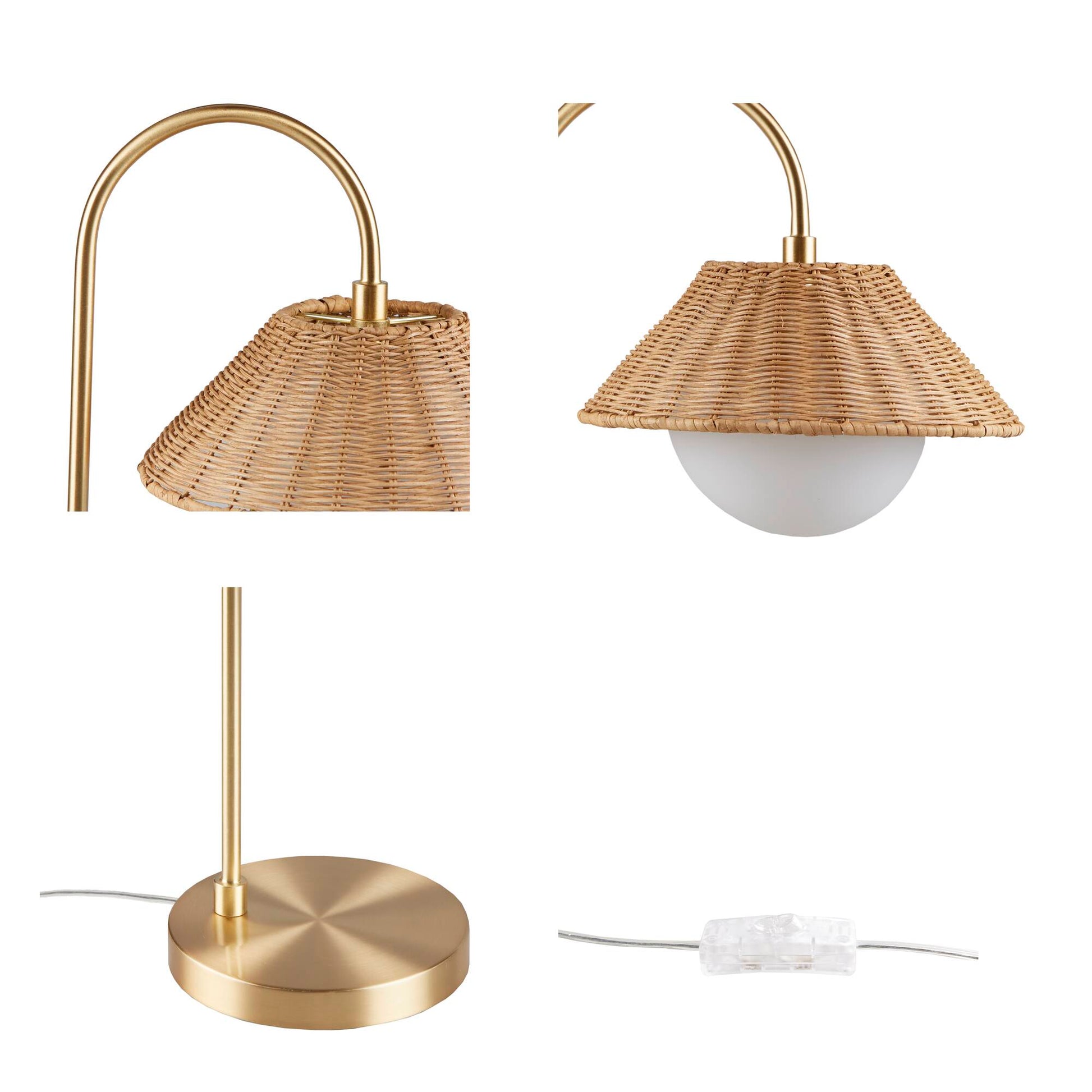 INK+IVY Rattan Weave Shade Table Lamp