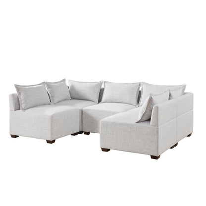 INK+IVY 4-Piece Modular Sofa with Ottoman