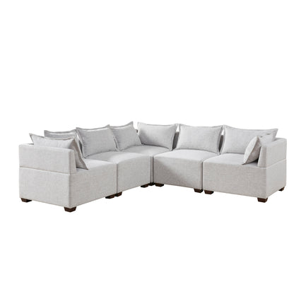 INK+IVY 4-Piece Modular Sofa with Ottoman