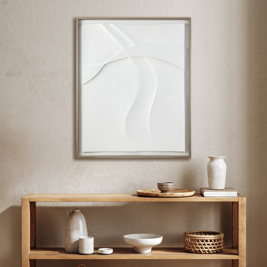 INK+IVY Textured Framed Carved Resin Dimensional Wall Décor