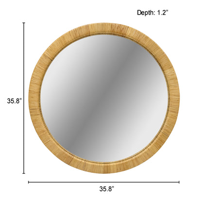 Nova Natural Rattan Rectangle Wall Mirror