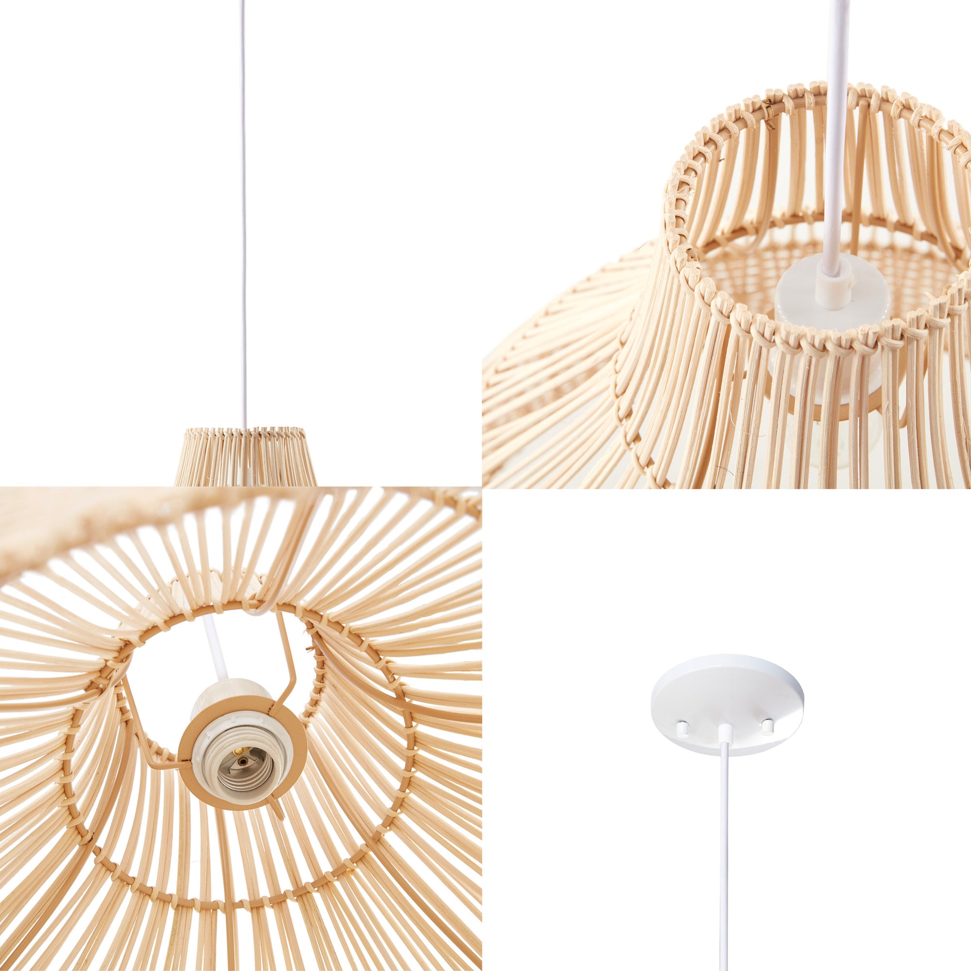INK+IVY Bell Shaped Bamboo Pendant