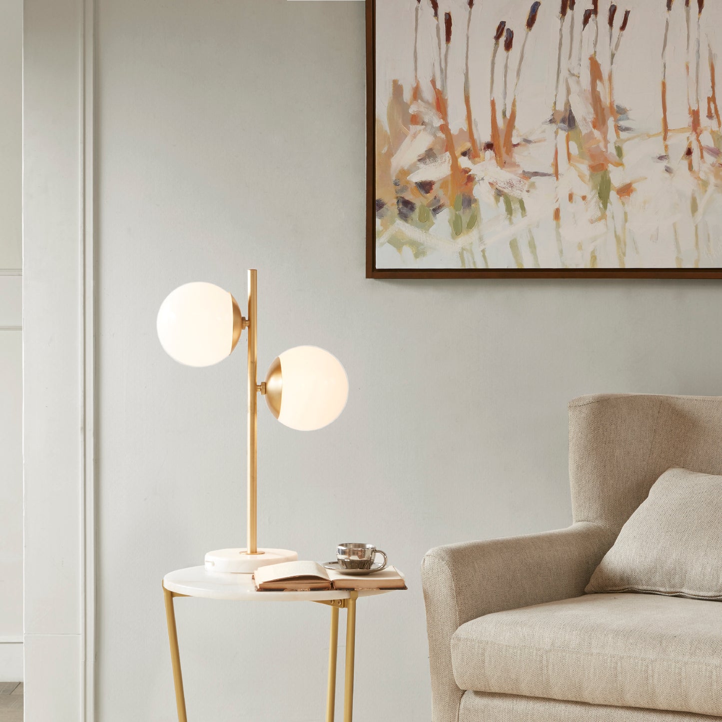 INK+IVY Marble Base Table Lamp