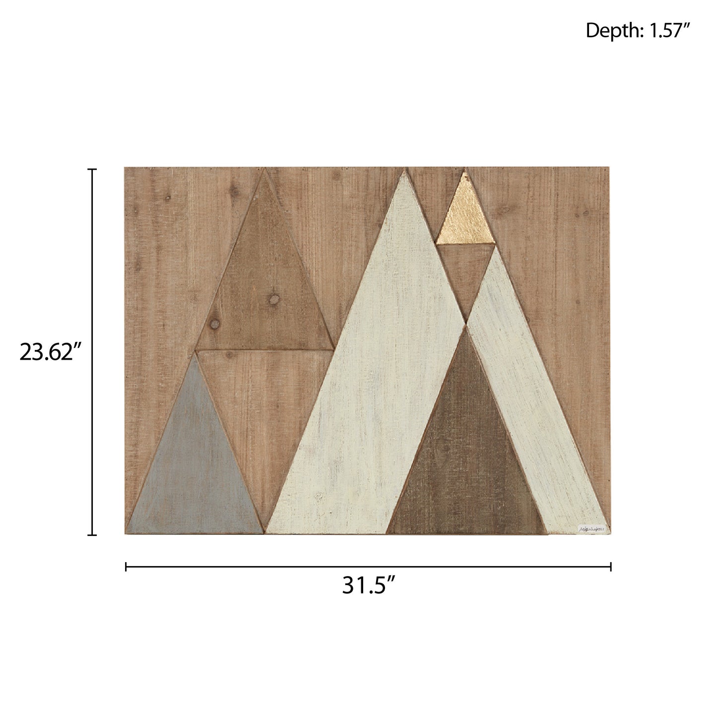 INK+IVY Layered Triangles Wood Wall Decor