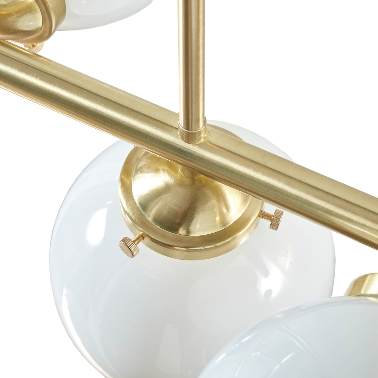 INK+IVY 3-Light Chandelier with Frosted Glass Globe Bulbs