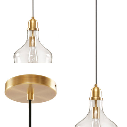 INK+IVY Auburn Bell Shaped Hanging Glass Pendant Light