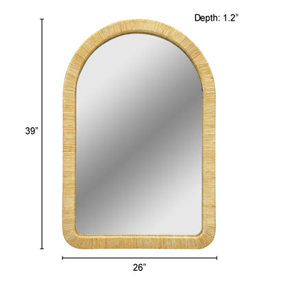 Nova Natural Rattan Rectangle Wall Mirror