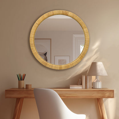 Nova Natural Rattan Rectangle Wall Mirror