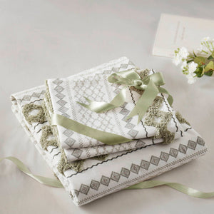 Imani Cotton Printed Duvet Cover Set with Chenille