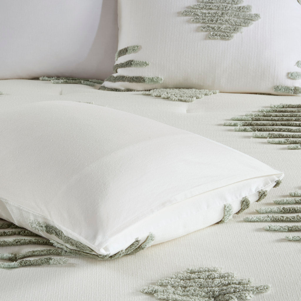 INK+IVY 3 Piece Cotton Blend Chenille Comforter Set