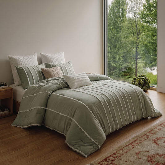 Shay 3-Piece Striped Cotton Comforter Set